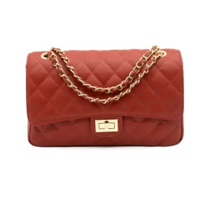 classic m strawberry shoulder leather bag