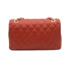 classic m strawberry shoulder leather bag back