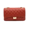 classic m strawberry shoulder leather bag front