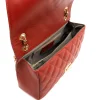 classic m strawberry shoulder leather bag interior