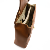 classic xl camel shoulder leather bag interior