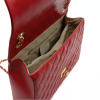 classic xl red shoulder leather bag interior