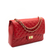 classic xl red shoulder leather bag side