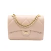 classy xl shoulder leather bag pink