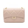 classy xl shoulder leather bag pink gold personalization