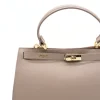sophia nude leather handbag gold personalization