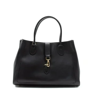 grace black leather handbag