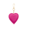 heart fuschia leather bag accessory