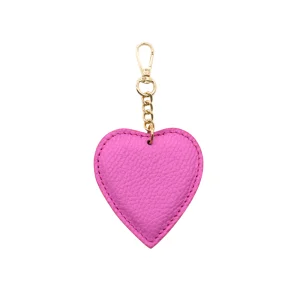 heart pink leather bag accessory