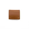 jess mini camel leather wallet gold personalization