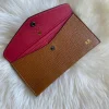 katy camel card holder leather wallet personalized