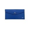 katy royal blue card holder leather wallet gold personalization