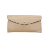 katy taupe card holder leather wallet gold personalization