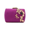 leafwhisper magenta clutch bag