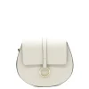 loop beige leather shoulder bag gold personalization