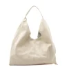 sahara beige shopper leather bag gold personalization