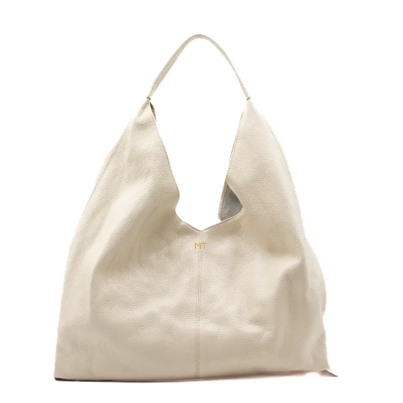 sahara beige shopper leather bag gold personalization