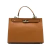 sophia camel leather handbag silver personalization