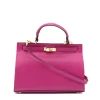 sophia fuschia leather handbag strap