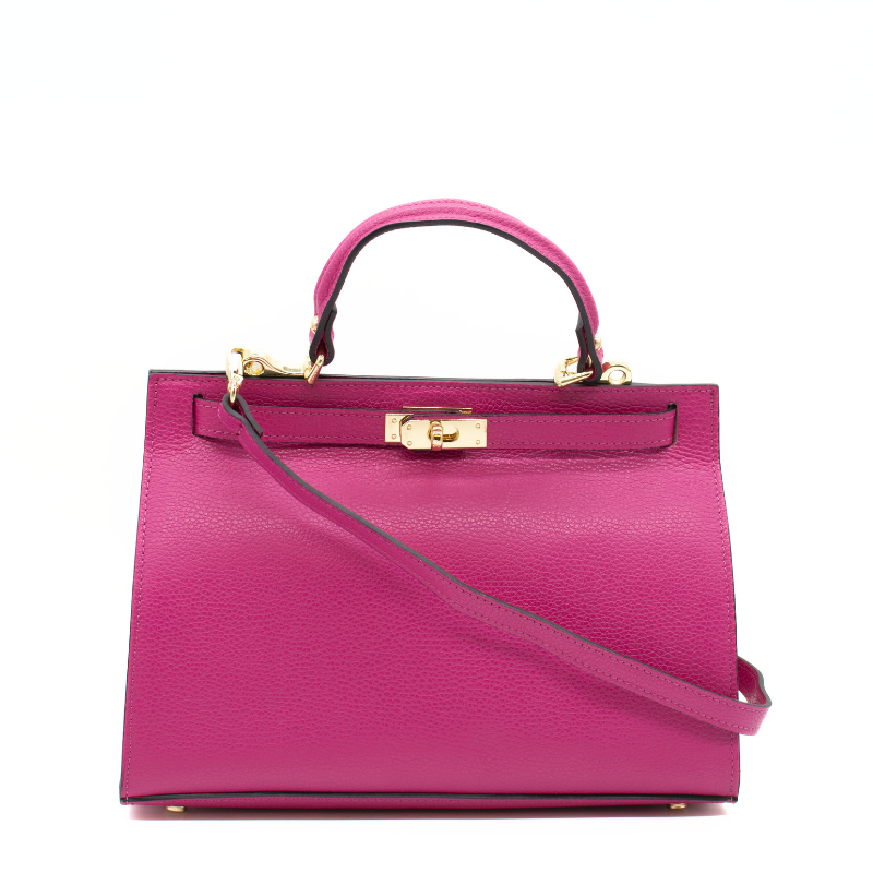 sophia fuschia leather handbag strap