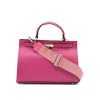 spot pink leather bag strap