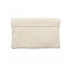 costas da Verdant Clutch Bege em Pele