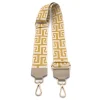 geo yellow taupe guitar bag strap front