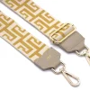 geo yellow taupe guitar bag strap gold personalization