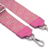 spot pink guitar strap detail