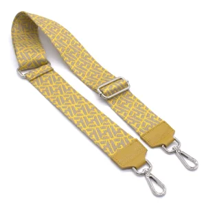 spot yellow guitar bag strap side