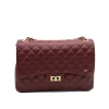 classic xl bordeaux shoulder bag gold personalization