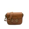 horsy dark camel crossbody leather bag strap