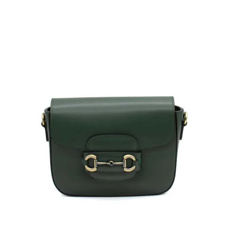 horsy green crossbody leather bag