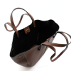 mag brown leather handbag interior