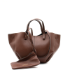 mag brown leather handbag interior bag