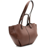 mag brown leather handbag side