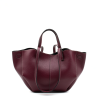 mag burgundy leather handbag