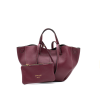 mag burgundy leather handbag interior bag