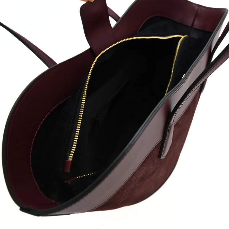 Laura Bordeaux Mala de Ombro em Pele interior Laura Bordeaux Mala de Ombro em Pele interior