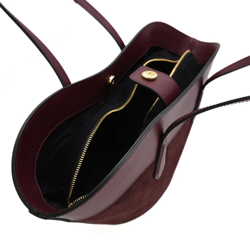 Laura Bordeaux Mala de Ombro em Pele aberto Laura Bordeaux Mala de Ombro em Pele aberto