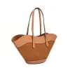 Laura Camel Mala de Ombro em Pele lado Laura Camel Leather Shoulder Bag side