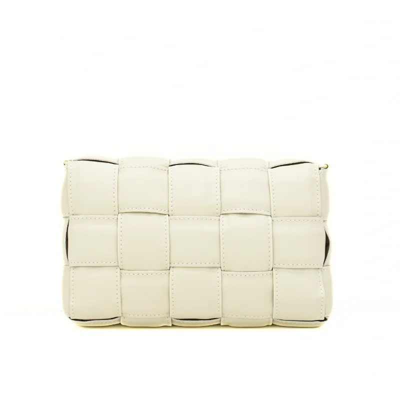 Braid Mala Tiracolo Bege em Pele costas Braid Mala Tiracolo Bege em Pele costas