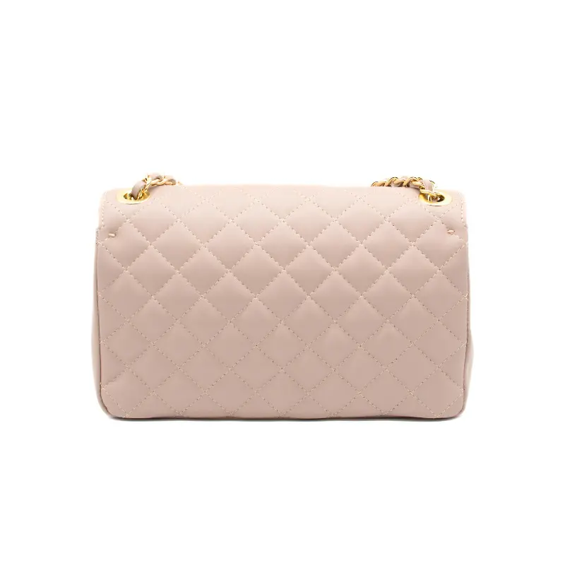 classic m nude shoulder leather bag back