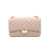 classic m nude shoulder leather bag front