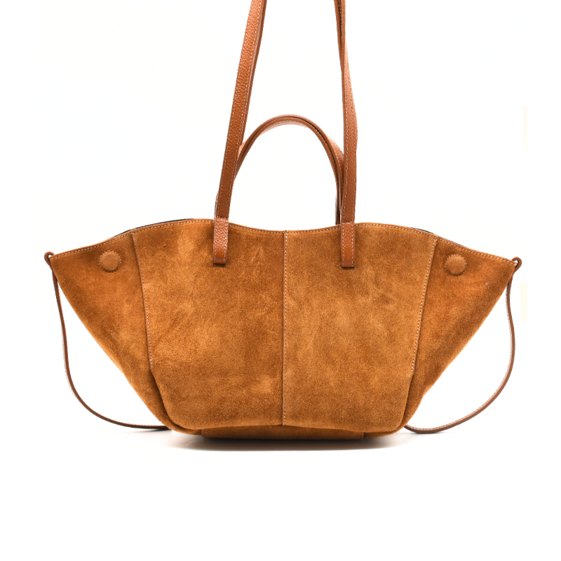 mag suede camel suede handbag straps