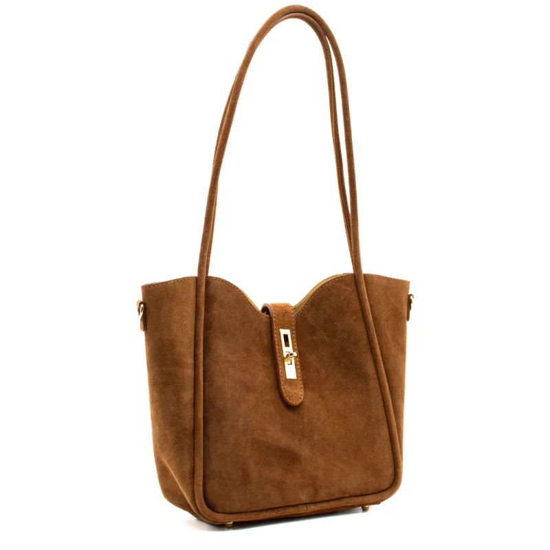 Parfait Tote Bag Camurça Camel lado