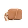 bb camel leather crossbody bag strap