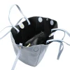 mag blue leather handbag interior