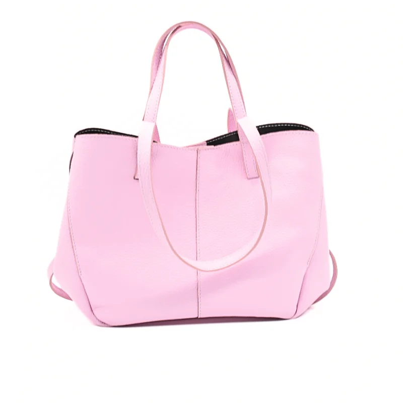 mag pink leather handbag closed mag pink leather handbag closed