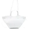 mag white leather handbag straps